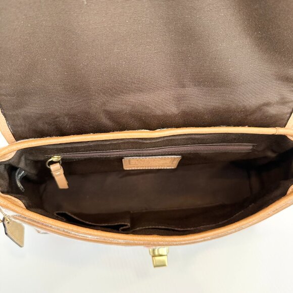 COACH Hamptons Tattersall Turnlock Convertible Bag Wool Y2K - Picture 8 of 14